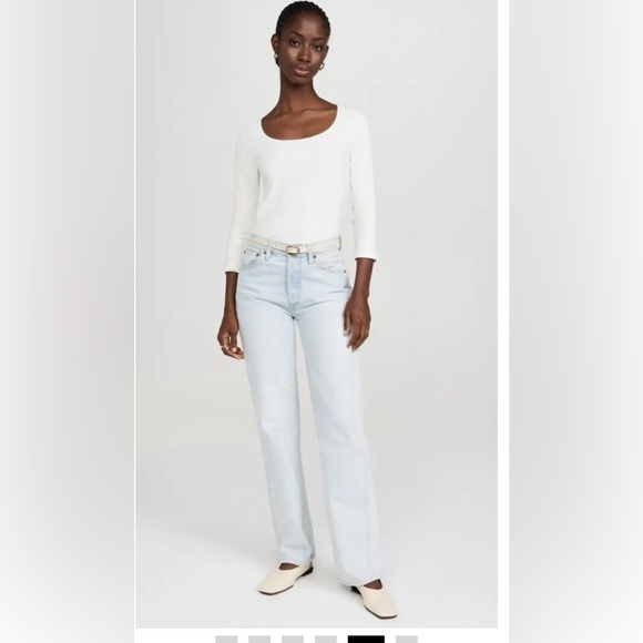 NWT SPANX *GREAT PRICE* Powder Scoop Neck Ribbed Top, Size MEDIUM - Picture 3 of 16